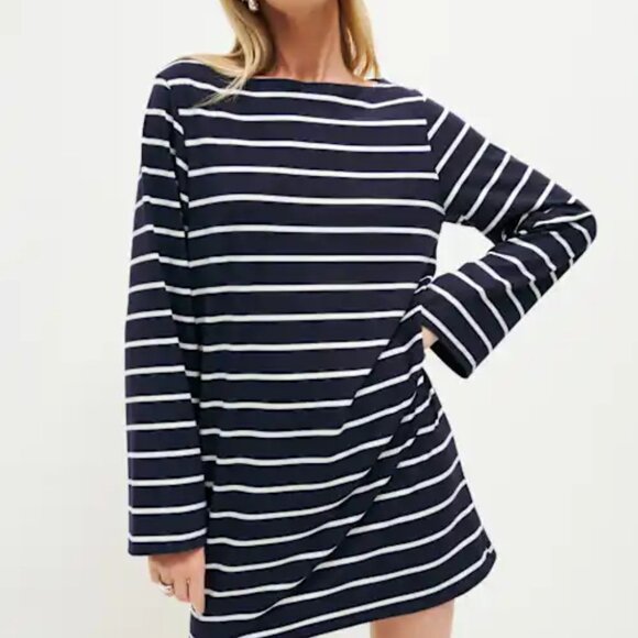 Reformation Dresses & Skirts - Reformation Junia Knit Dress Navy And White Stripe - Size S